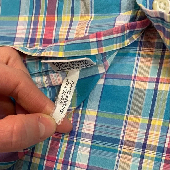 Vintage Polo Ralph Lauren Mens XL Button Down Plaid Shirt - Picture 10 of 10